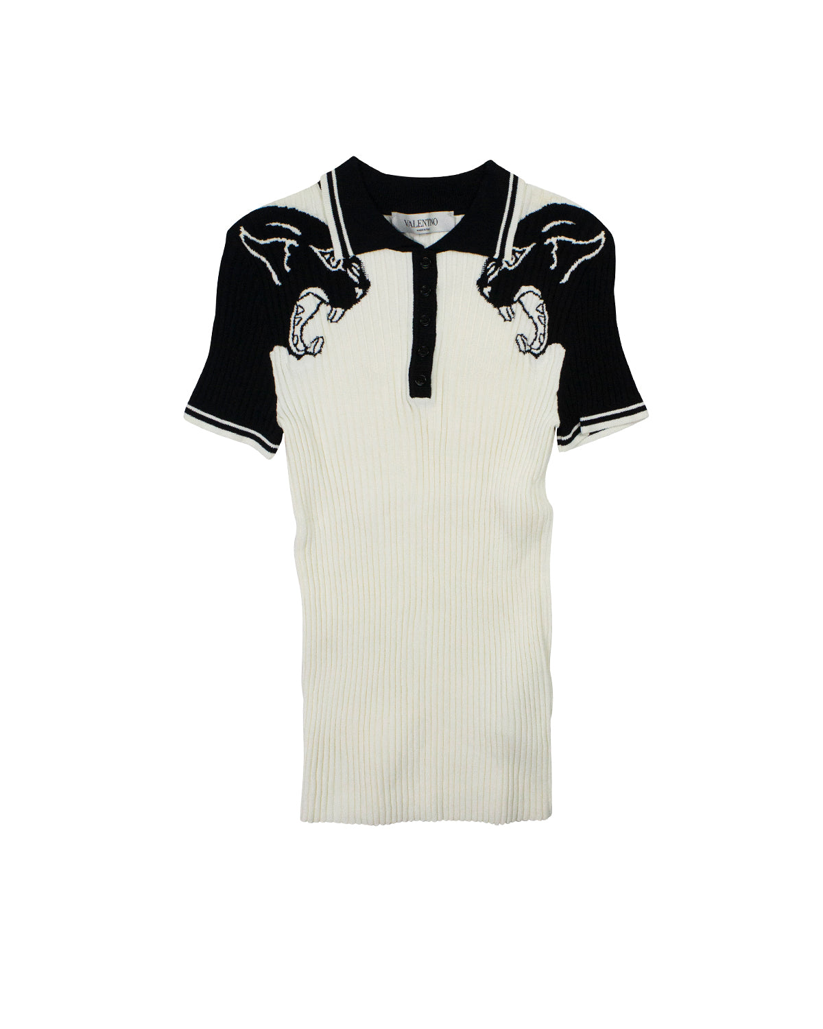 Valentino Panther Ribbed Polo