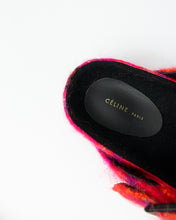 Load image into Gallery viewer, Celine mohair boxy sandals magenta size 36 celíne paris stamp
