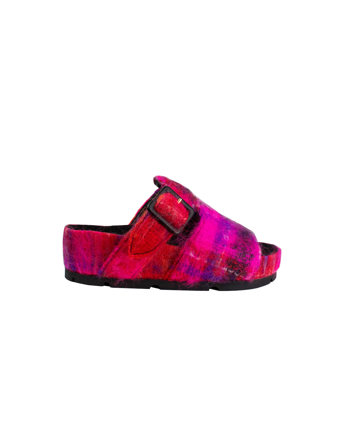 Celine mohair boxy sandals magenta size 36
