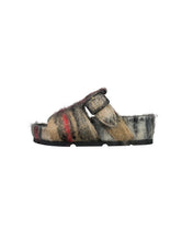 Load image into Gallery viewer, Celine Mohair Sandals Tan Size 35 Left