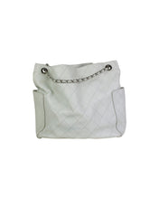 Load image into Gallery viewer, Chanel Pocket Tote White Caviar Bag Back