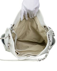 Chanel Pocket Tote White Caviar Bag Inside