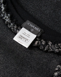Chanel Women's Metallic Cashmere Dress Size Tag 