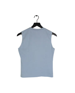 Vintage Christian Dior Blue Sleeveless T Shirt Back