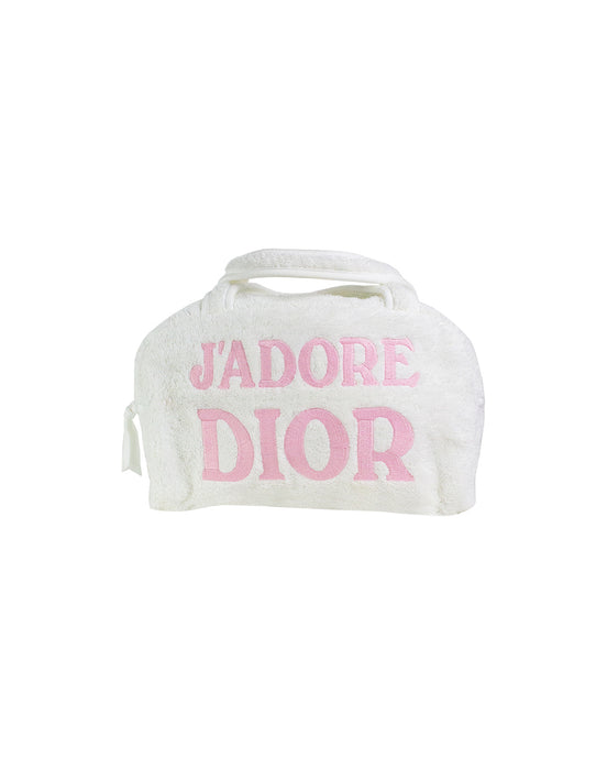 Vintage Christian Dior J'adore Terry Clothing White Handbag 