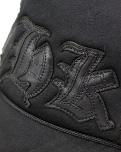 Vintage Chrome Hearts Hong Kong Trucker Hat Leather Detail 