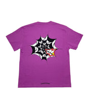 Load image into Gallery viewer, Chrome Hearts Matty Boy Spider Web Purple T Shirt Size L Back