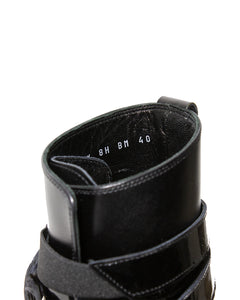 Dior Lumiere Du Nord Black Patent Leather Boots Style Code and Size 