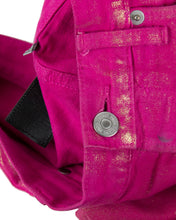 Load image into Gallery viewer, dior homme fuchsia denim button detail