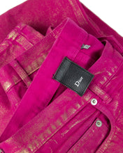 Load image into Gallery viewer, dior homme fuchsia denim leather dior tag 