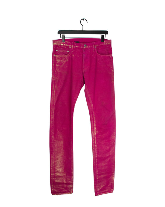 dior homme fuchsia denim 