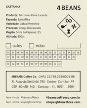 Load image into Gallery viewer, 4beans x eightonethree. castanha Coffee from Brazil Tampa FL Back information