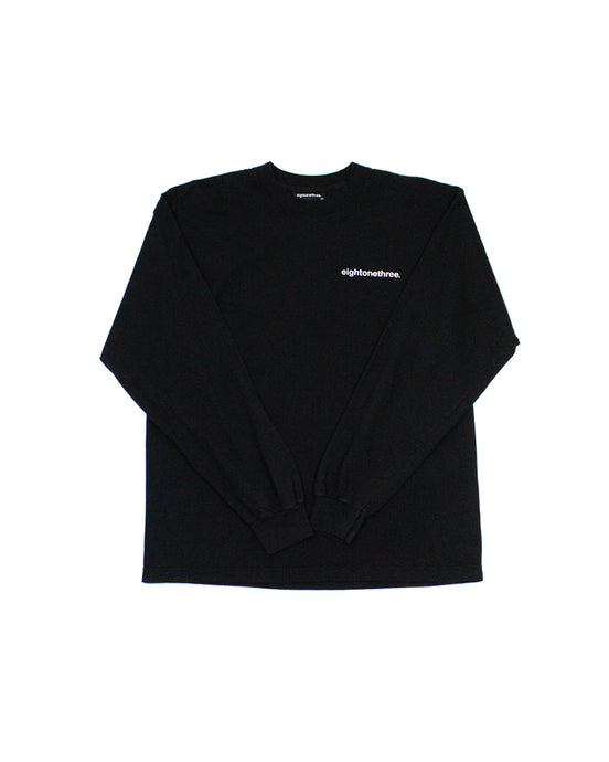 eightonethree shop t-shirt long sleeve tampa eight one three black