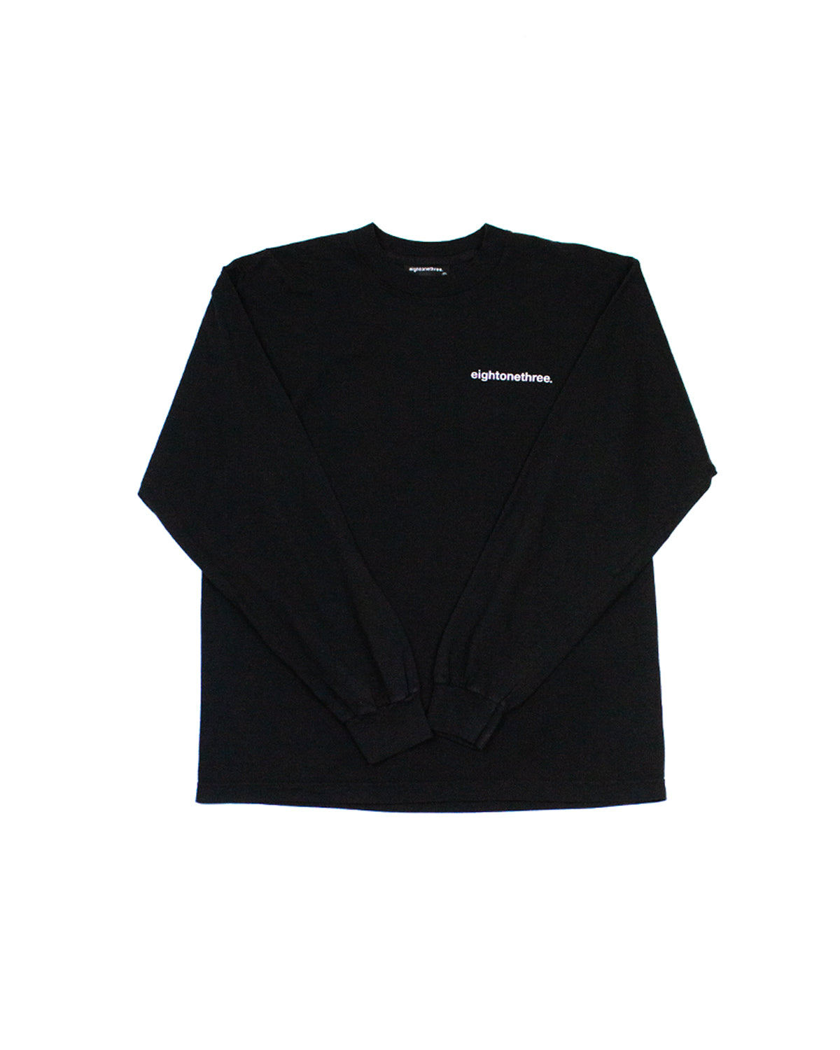 eightonethree shop t-shirt long sleeve tampa eight one three black