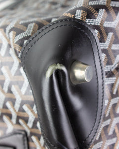 Goyard Boeing 45 Black Duffel Bag Back Left Corner
