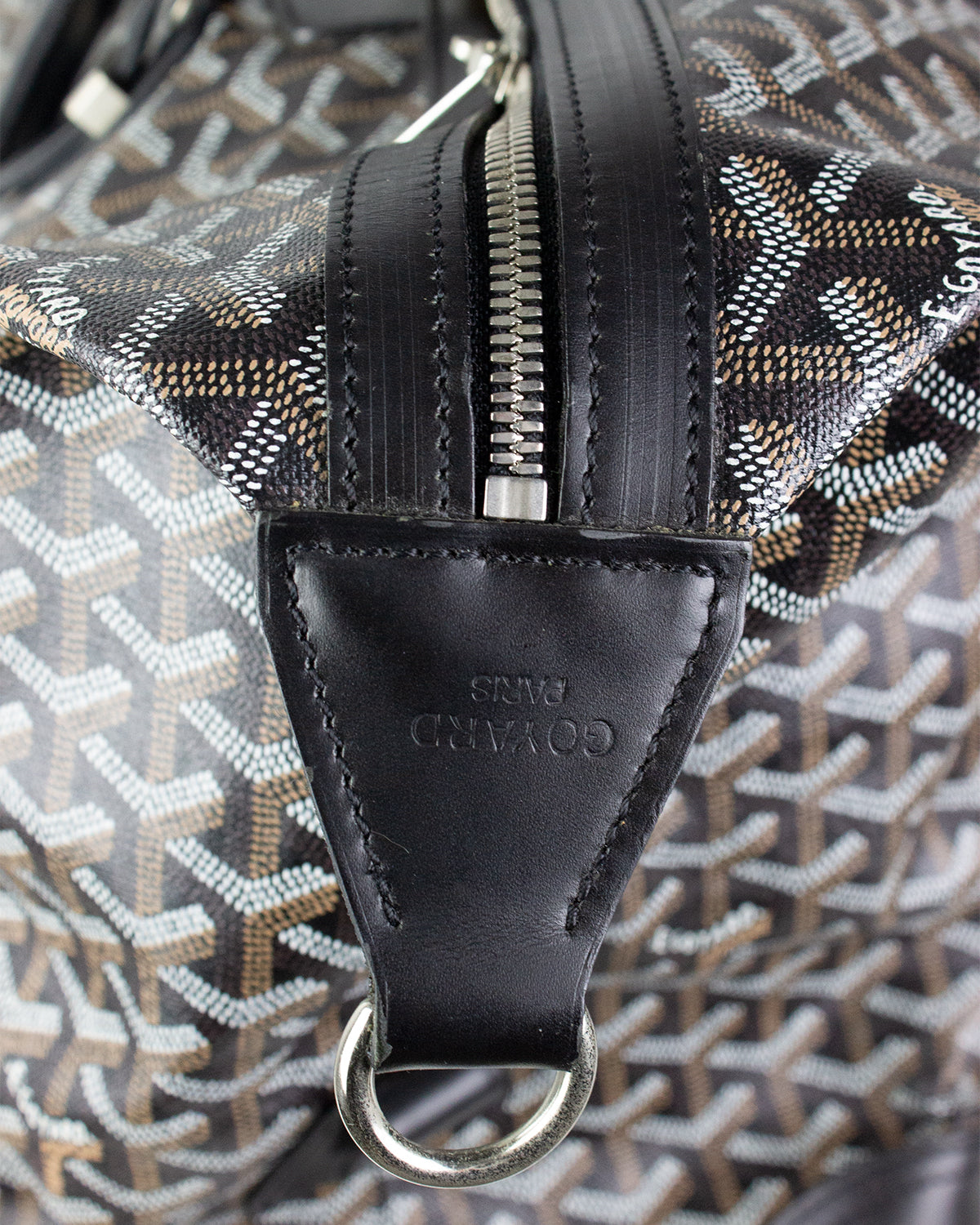 grey goyard duffle bag