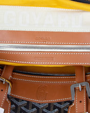 Load image into Gallery viewer, Goyard Paris Boeing Bag 45 Black and Brown Brand Stamp