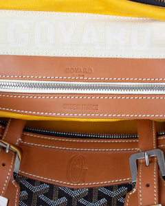 Goyard Paris Boeing Bag 45 Black and Brown Brand Stamp
