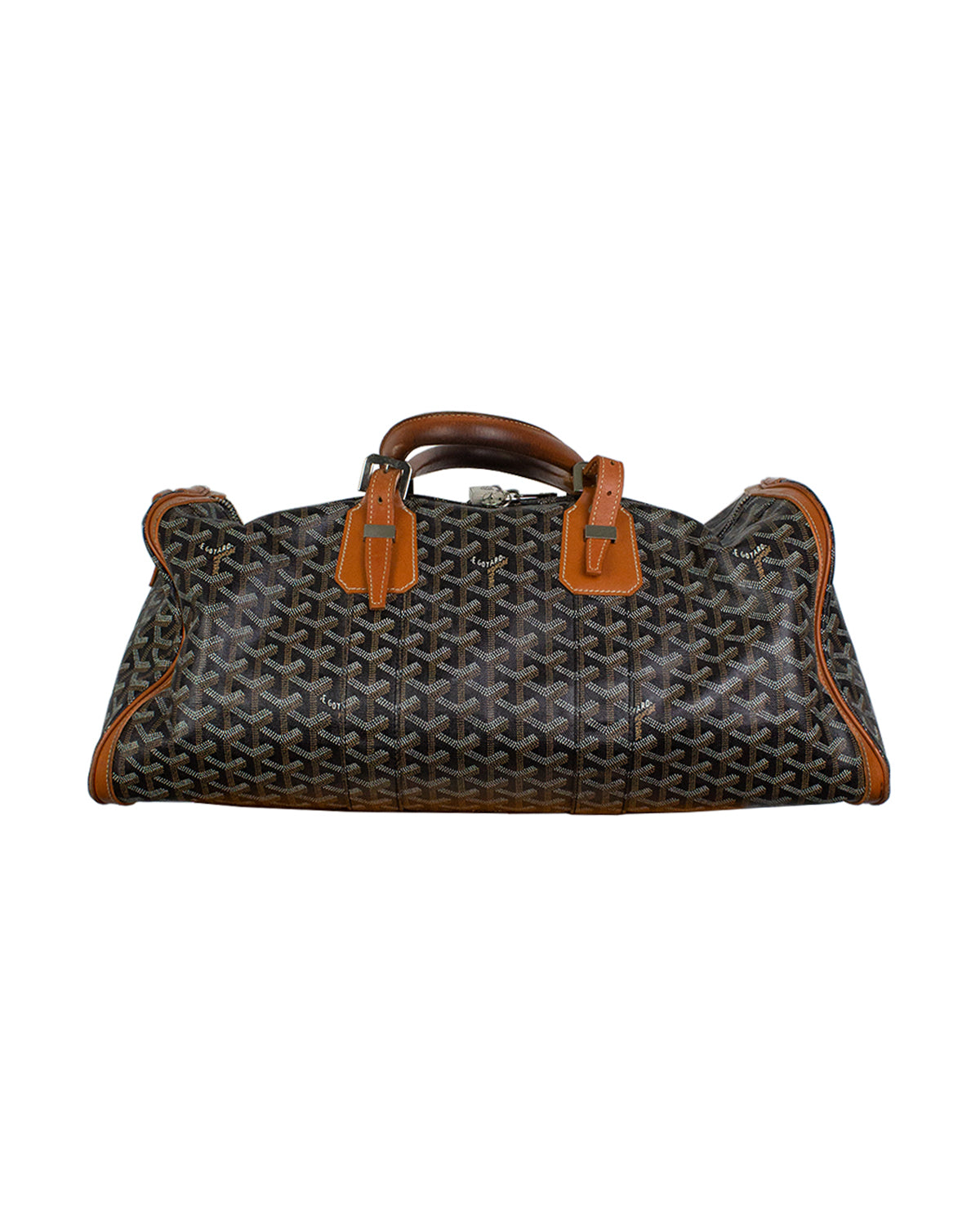 Goyard, Bags, Goyard Croisiere Boston 5 Duffle Bag Black Gold Brown Nwt