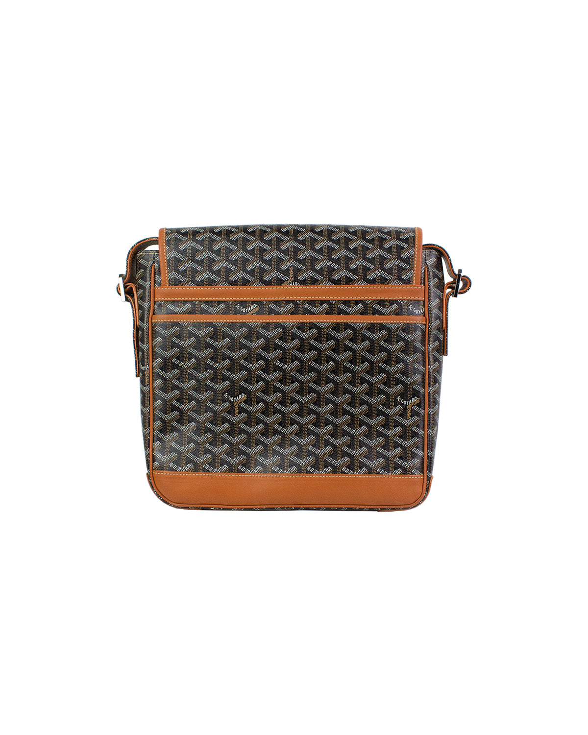 Goyard Black/Brown Goyardine Coated Canvas and Leather Grand Bleu Messenger  Bag Goyard