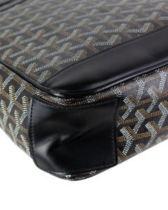 Goyard Grand Bleu MM Black Messenger Bag back left corner
