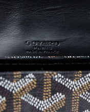 Load image into Gallery viewer, Goyard Grand Bleu MM Black Messenger Bag front left corner goyard stamp