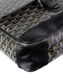Goyard Grand Bleu MM Black Messenger Bag front left corner