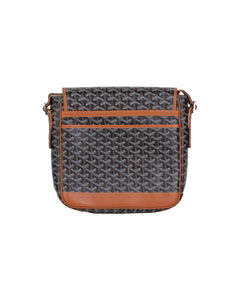 Goyard Grand Bleu MM Side Bag Black and Tan Paris Back