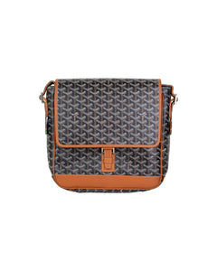 Goyard Grand Bleu MM Side Bag Black and Tan Paris 