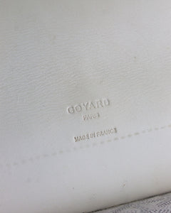 Goyard Grand Bleu MM White Side Bag Brand Stamp