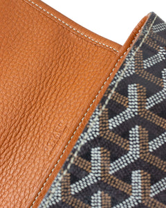 Goyard Grand Bleu Pm Black and Tan Goyard Paris Brand Stamp