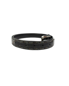 Goyard Black Leather Monogram belt black *Rare*