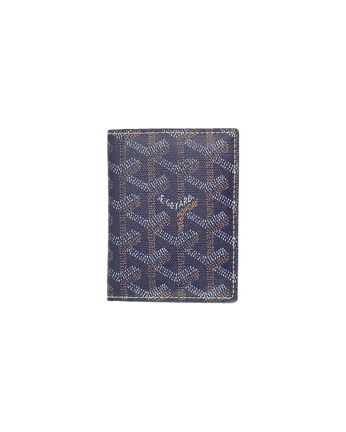 navy goyard wallet