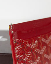 Load image into Gallery viewer, Goyard St. Sulpice Red Card Holder Right Corner
