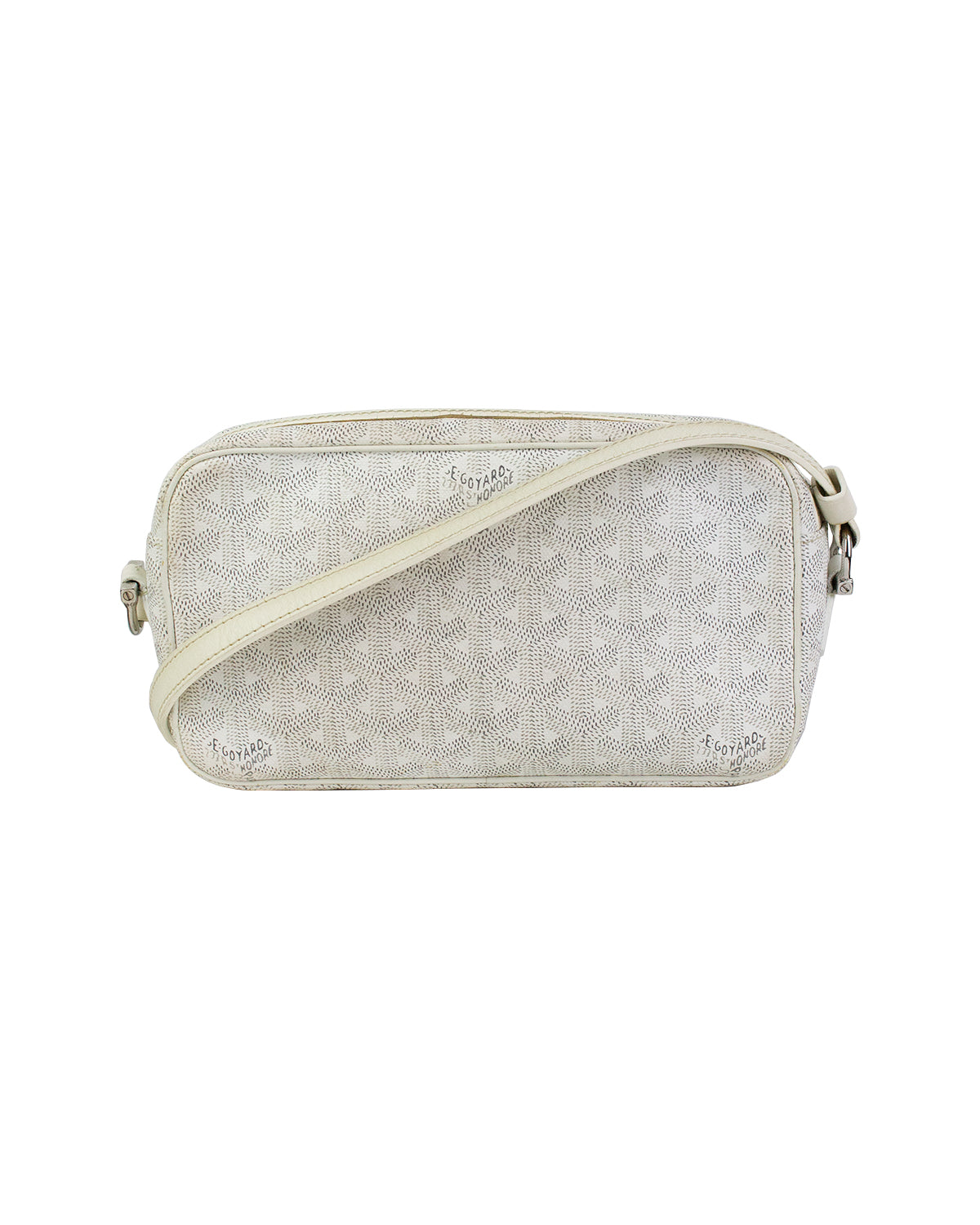 Goyard Cap Vert Crossbody Bag White Mint Condition