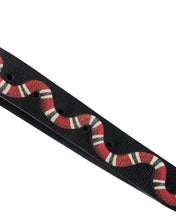 Load image into Gallery viewer, gucci snake belt snake details on belt loops 