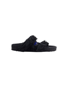 Rick Owens Birkenstock Black Pony Hair Sandals Size 40