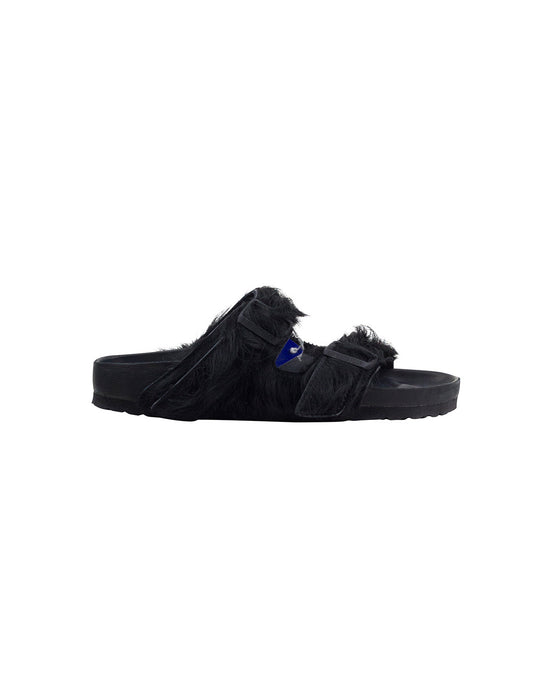 Rick Owens Birkenstock Black Pony Hair Sandals Size 40