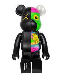 Be@rbrick x Original Fake Kaws Black Dissected 1000% Companion Sitting Down