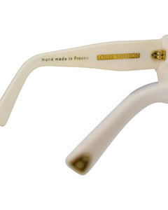 Louis Vuitton Paris Bindi Sunglasses White 2006 Brand Stamp 
