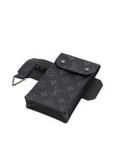 Louis Vuitton 35mm Utility Belt Monogram Eclipse Laying Down