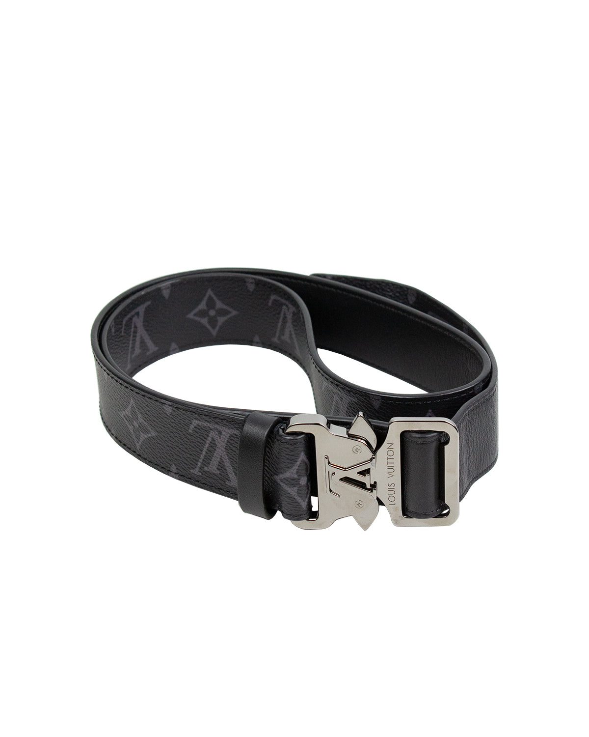 Louis Vuitton Utility Belt Monogram Eclipse 35MM Black in Coated