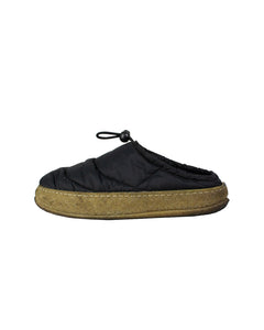 Margiela Puffer Sandals Slides 41 black Left Side 