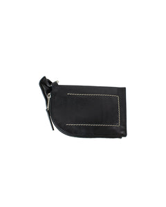 Rick Owens Black Lanyard Strap Wallet Back