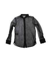 Load image into Gallery viewer, Saint Laurent Glitter Sheer Shirt Back