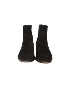 Saint Laurent Chocolate Wyatt Boots FW13 Size 40.5 Front