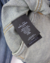Load image into Gallery viewer, Saint Laurent Denim Jacket Red Bandanna Details Size XL Size Tag 