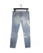 Load image into Gallery viewer, Women&#39;s Saint Laurent Paris Light Wash Chain Denim Back
