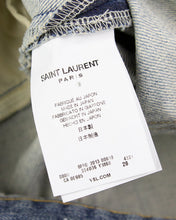 Load image into Gallery viewer, Women&#39;s Saint Laurent Paris Light Wash Chain Denim Size Tag