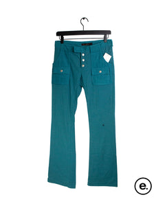 Blue Undercover Corduroy Flare Pants eight one three logo